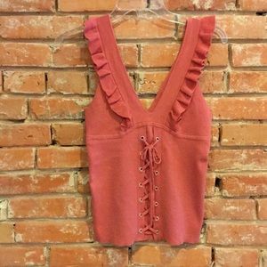 Mauve Ruffled Tank